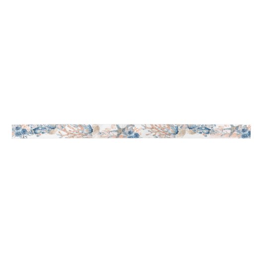 Direkt am Meer Dusty Blue Oceanside Ribbon Satinband (Vorderseite)