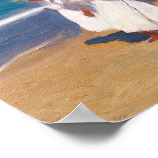 Direkt am Meer | Joaquín Sorolla Poster (Ecke)