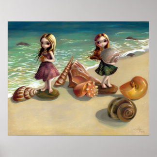 Direkt am Meer Märchenschmuck Kunst, Dichtung und  Poster