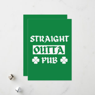 Direkt am Outta Pub St Patricks Day Feiertagskarte