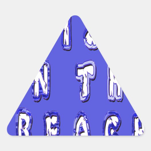 Direkt am Strand: Erinnerungen des Serene Beach Li Dreieckiger Aufkleber (Vorderseite)