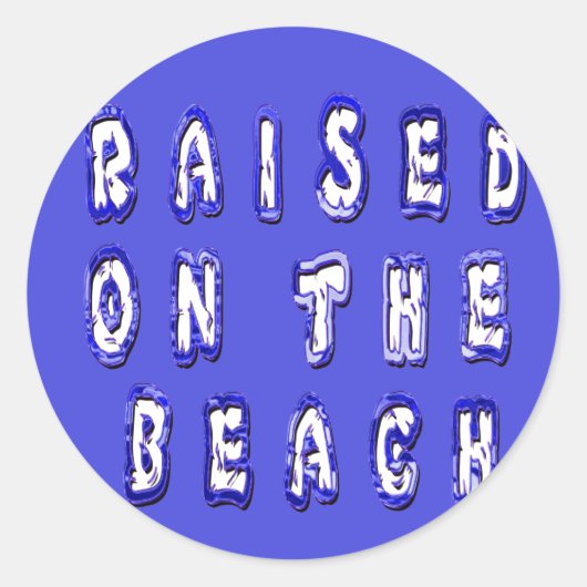 Direkt am Strand: Erinnerungen des Serene Beach Li Runder Aufkleber (Vorderseite)