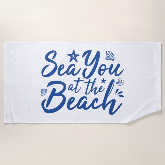 Direkt am Strand Strandtuch (Vorderseite)
