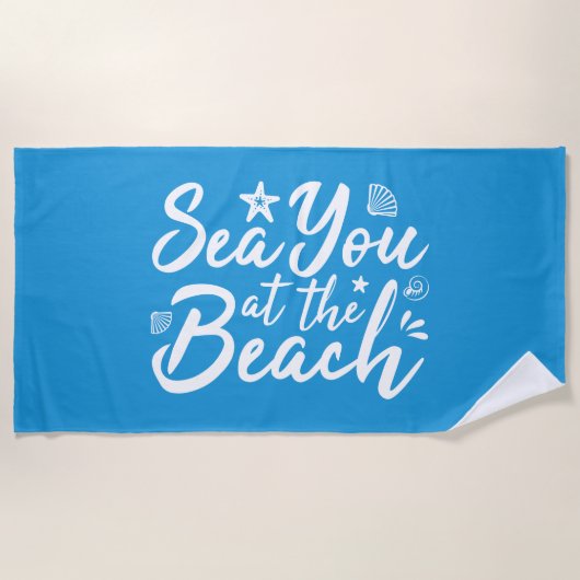 Direkt am Strand Strandtuch (Vorderseite)