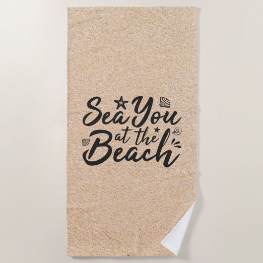 Direkt am Strand Strandtuch (Vorderseite)