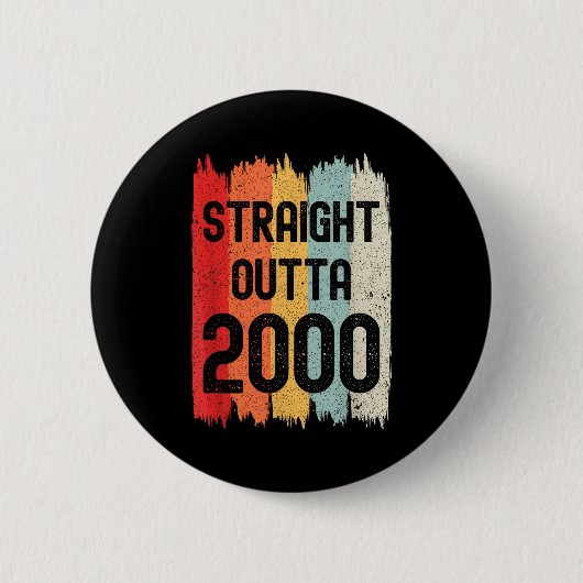 Direkt aus 2000 Lustiger Retro-Geburtstag Awesome Button (Vorderseite)