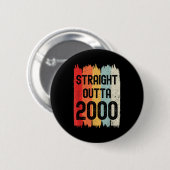 Direkt aus 2000 Lustiger Retro-Geburtstag Awesome Button (Vorne & Hinten)