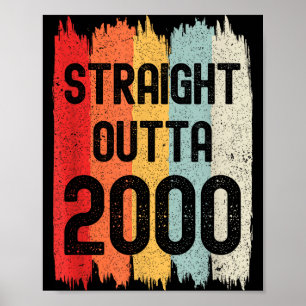 Direkt aus 2000 Lustiger Retro-Geburtstag Awesome Poster