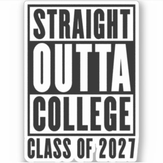 Direkt aus dem College Abschlussjahrgang 2027 Aufkleber