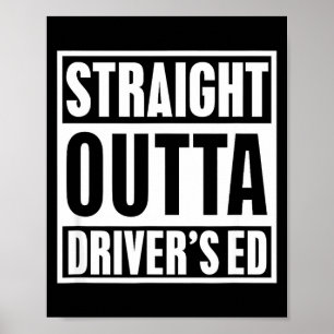 Direkt aus dem Fahrunterricht Lustiger Fahranfänge Poster