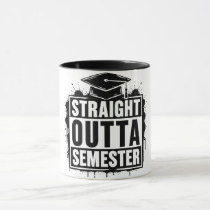 Direkt aus dem Semester lustiger Abschlussbecher Tasse