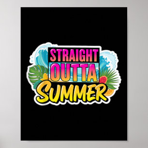 Direkt aus dem Sommer zurück zur Schule Erster Tag Poster