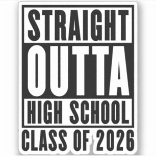 Direkt aus der High School Abschlussklasse 2026 Aufkleber