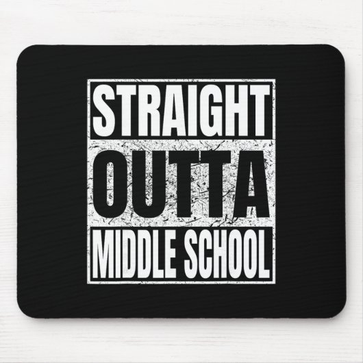 Direkt aus der Mittelschule Lustig Cl 2026 Abschlu Mousepad (Vorne)