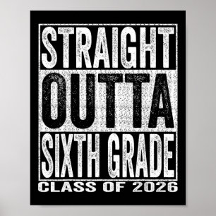 Direkt aus der sechsten Klasse Absolvent Lustig 20 Poster