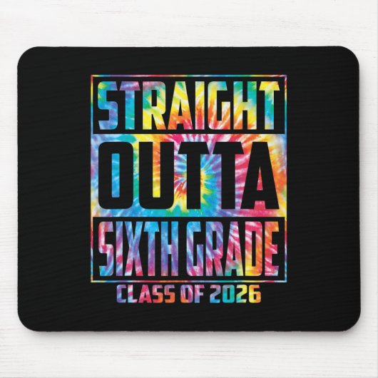 Direkt aus der sechsten Klasse Cl 2026 Abschluss 6 Mousepad (Vorne)
