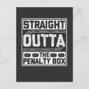 Direkt aus der Strafbank des Eishockeyspielers Postkarte
