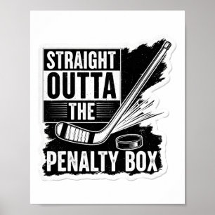 Direkt aus der Strafbank Eishockeyspieler G Poster