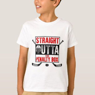 Direkt aus der Strafbank Lustiger Eishockey-Plakat T-Shirt