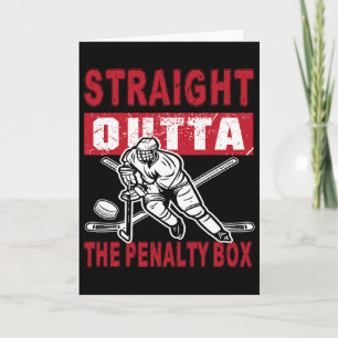 Direkt aus der Strafbank Lustiges Hockey-Design Karte