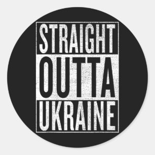 Direkt aus der Ukraine Großartiges Reiseoutfit und Runder Aufkleber