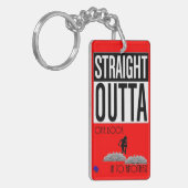 Direkt aus einem Buch in ein anderes - Red Key Schlüsselanhänger (Vorderseite links)