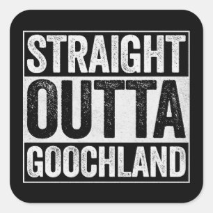 Direkt aus Goochland Quadratischer Aufkleber