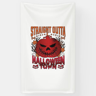 Direkt aus Halloween Town Rote Kürbis-Geister L Banner