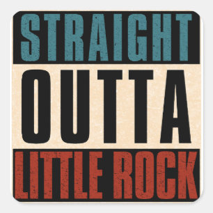 Direkt aus Little Rock Arkansas AR Quadratischer Aufkleber