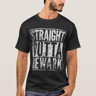 Direkt aus Newark New Jersey mit abgenutztem Effek T-Shirt