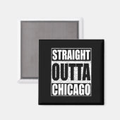 Direkt außerhalb Chicago Illinois Staat Magnet (Vorderseite/Rückseite)