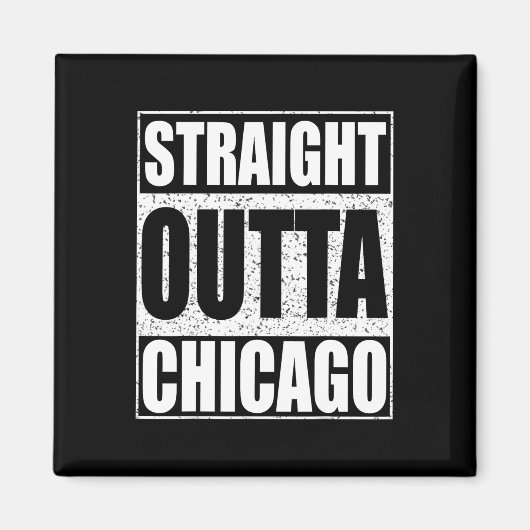 Direkt außerhalb Chicago Illinois Staat Magnet (Vorne)