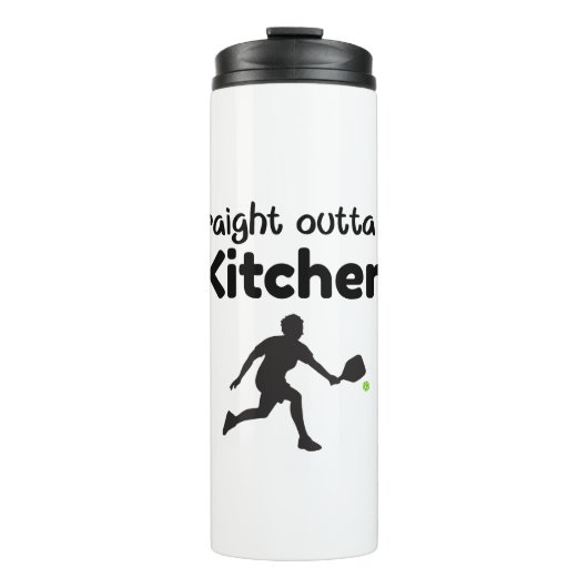 Direkt außerhalb Da Kitchen - Pickleball Spaß Thermosbecher (Vorderseite)