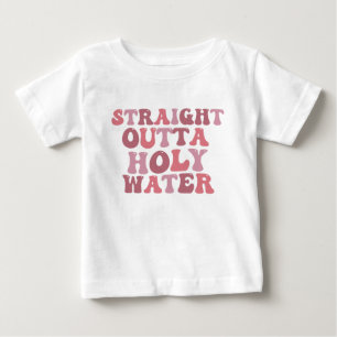 Direkt außerhalb des Heiligen Shirts, sonnige Tauf Baby T-shirt