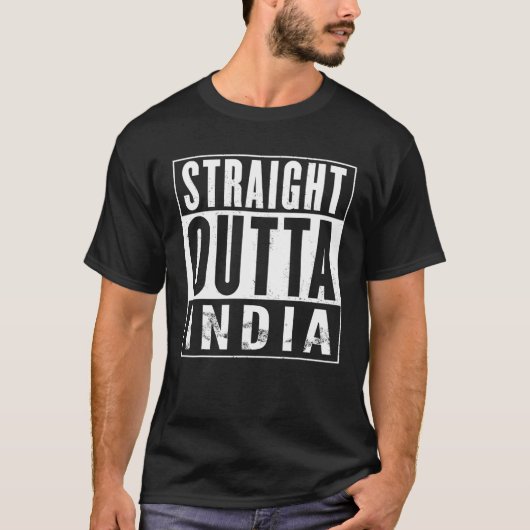 Direkt außerhalb Indiens Funny T-Shirt (Vorderseite)