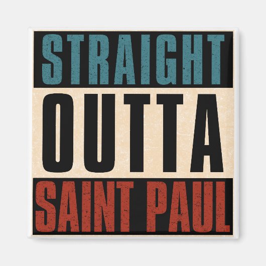 Direkt außerhalb Saint Paul Minnesota MN Magnet (Vorne)