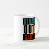Direkt außerhalb Santa Fe New Mexico NM Kaffeetasse (VorderseiteRechts)