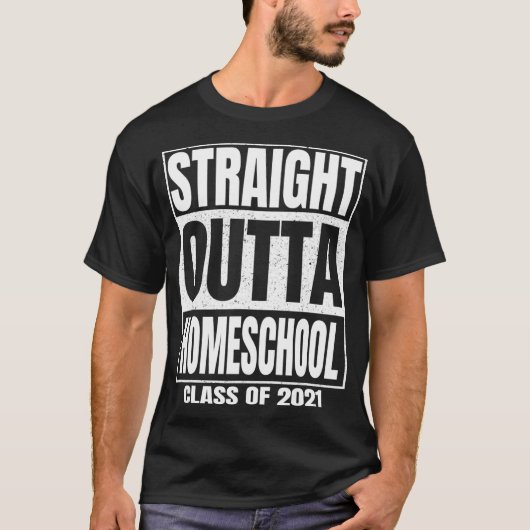 Direkt außerhalb von Homeschool Senior Abschluss T-Shirt (Vorderseite)