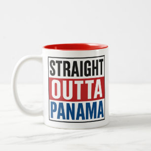 Direkt außerhalb von Panama - Flag Style Prix Zweifarbige Tasse