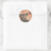 Direkt hier runder aufkleber (Tasche)