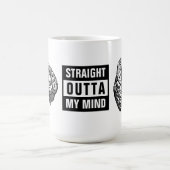 Direkt hinter meinem Gehirn drucken Kaffeetasse (Mittel)