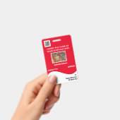 DIREKT-ID-Karte weiß Wellenrot horizontal Ausweis (Handheld)