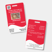 DIREKT-ID-Karte weiß Wellenrot horizontal Ausweis (Vorder- & Rückseite)