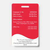 DIREKT-ID-Karte weiß Wellenrot horizontal Ausweis (Rückseite)