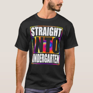 Direkt in den Kindergarten Tie Dye Lehrer Zurück z T-Shirt