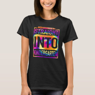 Direkt in den Kindergarten Tie Dye Lehrer Zurück z T-Shirt