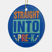 Direkt in den prächtigen K Funny Zurück zur Schule Keramik Ornament (Links)