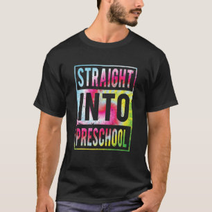 Direkt in die Gefärbte Krawatte der Vorschule zurü T-Shirt