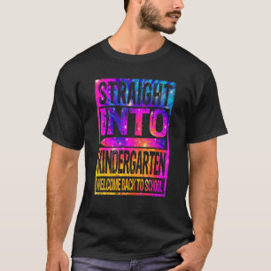 Direkt in die Kindergarten-Gefärbte Krawatte Willk T-Shirt
