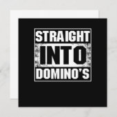 Direkt in Dominoes Tiles Puzzler Game-Geschenk Einladung (Vorne/Hinten)